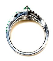 Anillo Sommer Mujer Classici in Oro blanco Smeraldo 0.47 Ct SME 0.47 DIA 0.42 G/VS - SME 0.47 DIA 0.42 G/VS